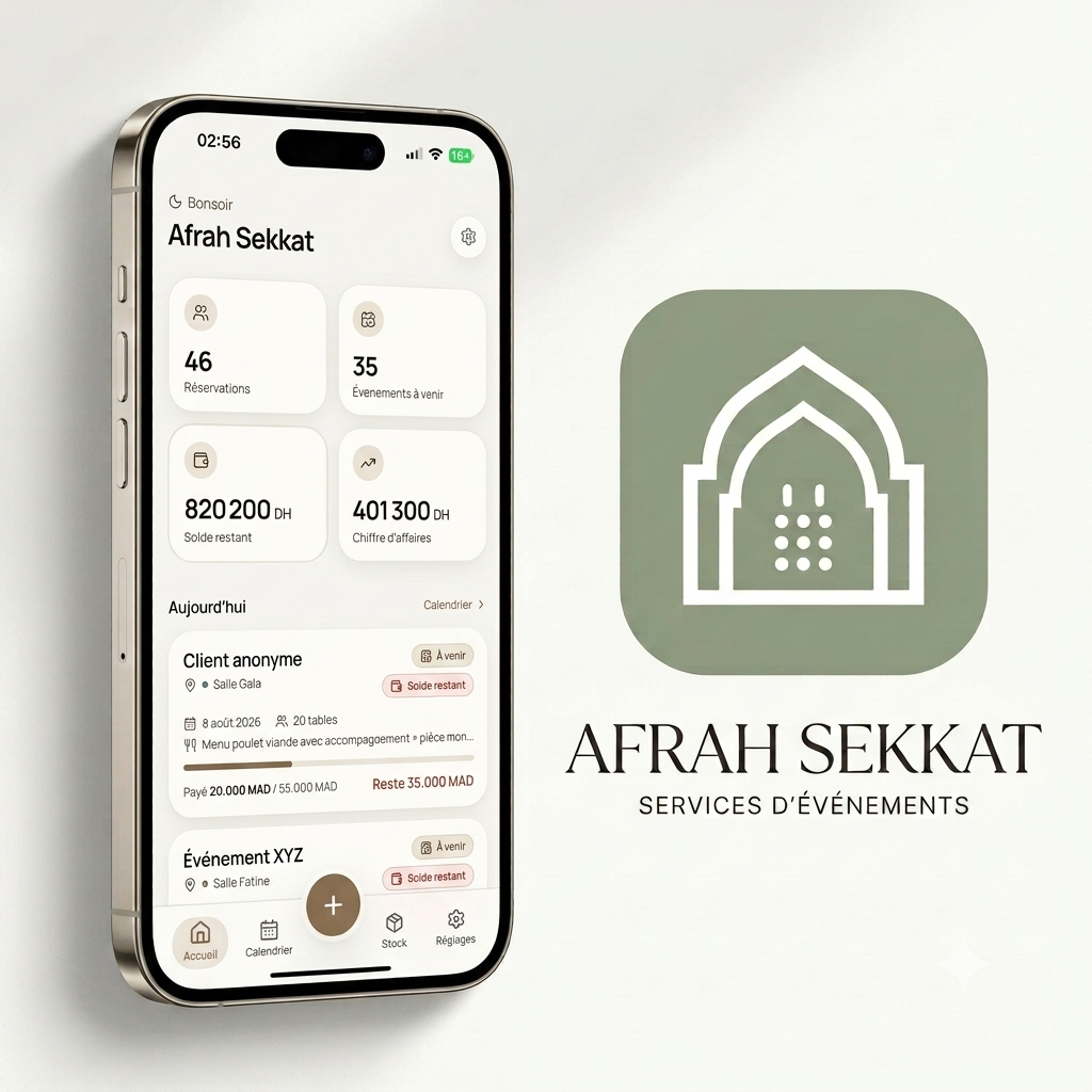 Afrah Sekkat — Système de gestion & réservations : La gestion des salles, enfin fluide